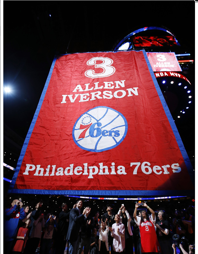 <NBA快訊> 費城七六人主場 進行Allen Iverson 3號球衣退休儀式